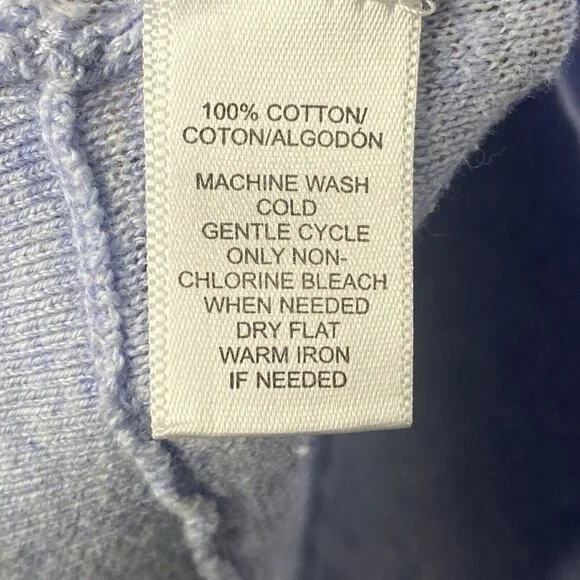 LOFT Sweater Women S Light Blue V-neck Drawstring Long Sleeve Slit Hem - Picture 7 of 11